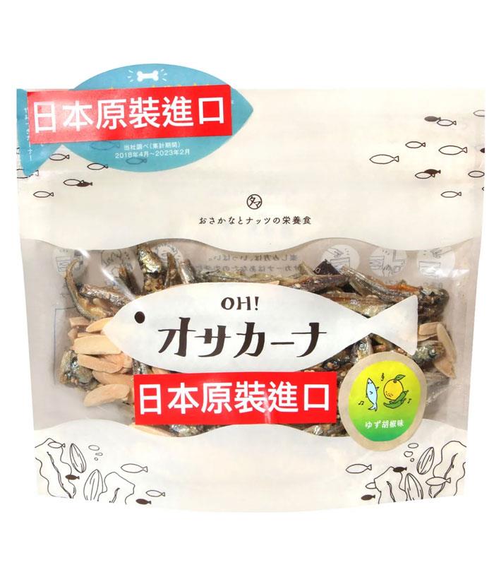 Japanese snacks 日本零食館 - KYUNAN 堅果小魚乾-柚子胡椒風味  - 100g
