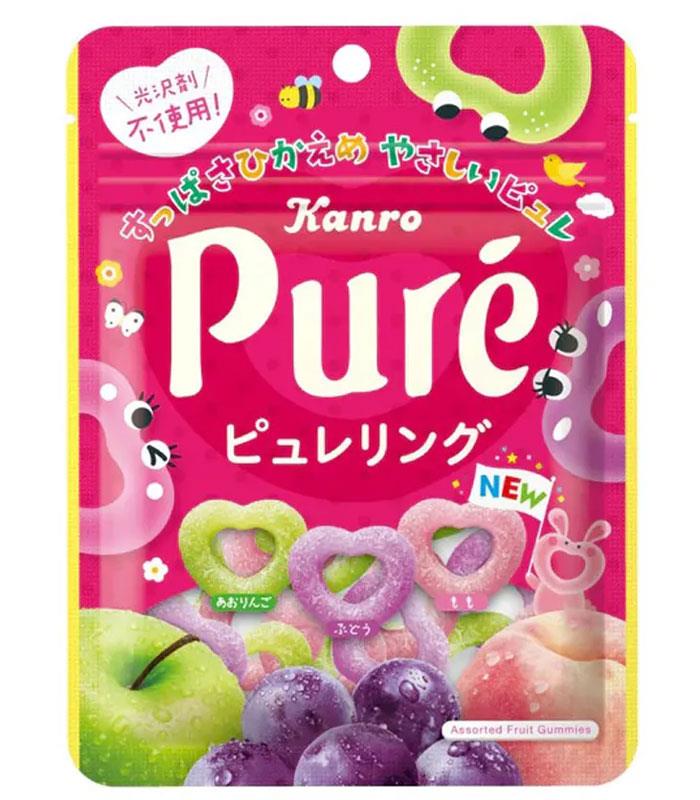 KANRO 甘樂 - 日本甘樂鮮果實愛心圈圈軟糖-綜合水果口味  - 63g
