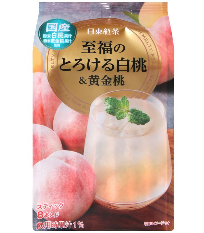 Japanese snacks 日本零食館 - 日東紅茶 至福白桃&黃金桃沖泡飲  - 8入