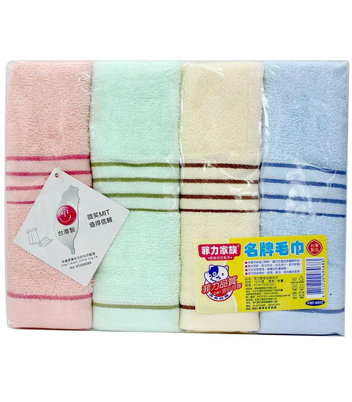 MYHUO LifeStyle 買貨生活 - 菲力家族 名牌毛巾  - 4入