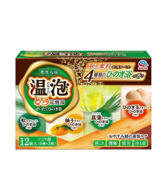 MYHUO LifeStyle 買貨生活 - EARTH 溫泡濃郁碳酸入浴錠 -奢華檜木 - 12入