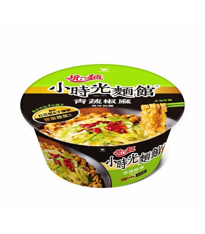 MyHuo Recommended Snacks 買貨推薦零食 - 小時光麵館- 青蔬椒麻風味乾麵  - 1pc