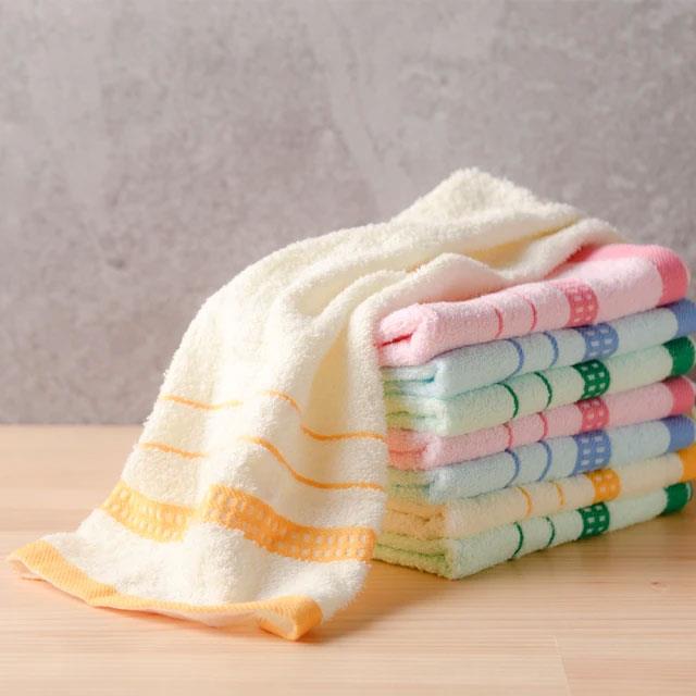 MYHUO LifeStyle 買貨生活 - OKPOLO 台灣製造兩線緞帶吸水毛巾  - 12入