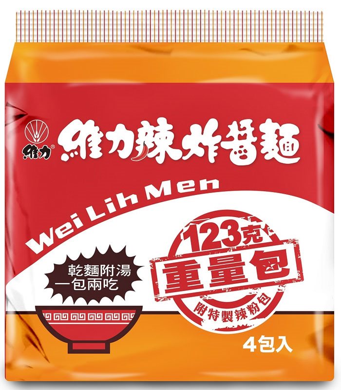 湯 / 乾拌麵 - 維力 辣炸醬麵重量包  - 4入