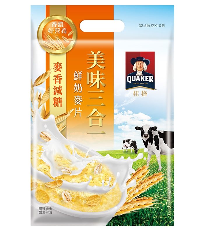 QUAKER 桂格 - 美味三合一麥片 - 10入