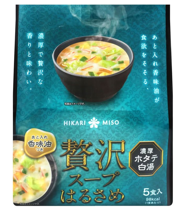 MyHuo Recommended Snacks 買貨推薦零食 - HIKARIMISO 奢華即席春雨-濃厚扇貝湯風味-5入  - 132g