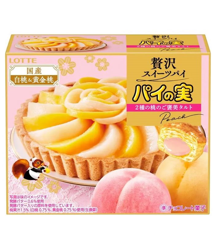 LOTTE 樂天 - 千層派盒裝 白金蜜桃水果塔風味  - 69g