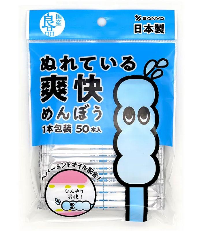 MYHUO Sundries 買貨小東西 - SANYO溼式螺旋綿棒(袋裝)紙軸設計  - 50入
