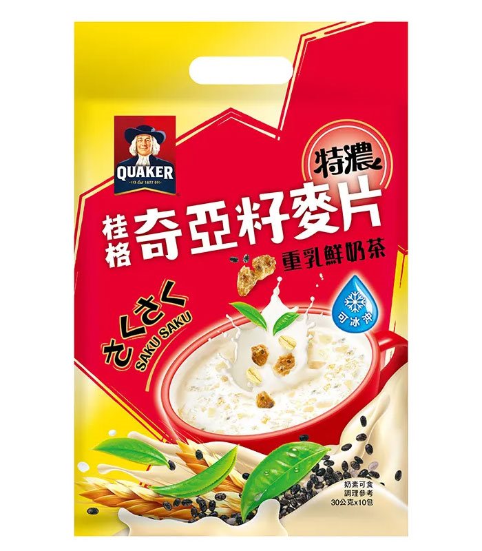 QUAKER 桂格 - 奇亞籽麥片-重乳鮮奶茶  - 10入