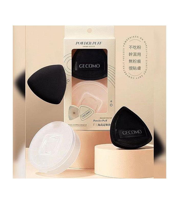 MYHUO Makeup Collection 買貨彩妝 - GECOMO 格蒙 三角高定黑粉撲(附收納盒)  - 1入