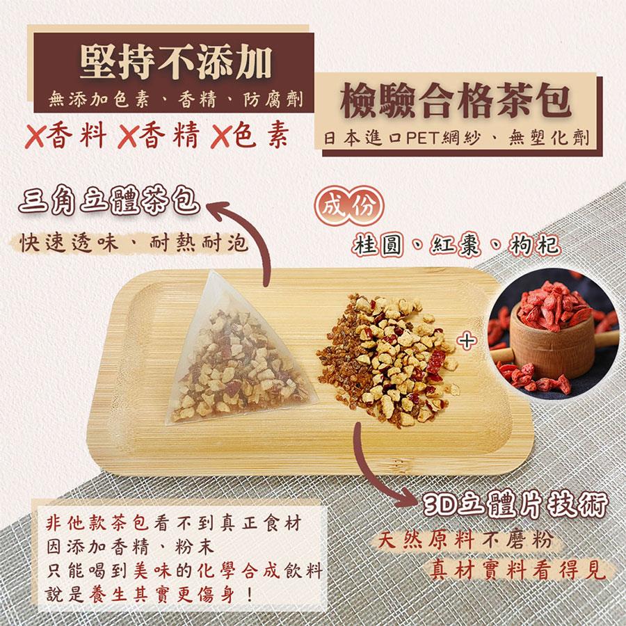 MyHuo Recommended Snacks 買貨推薦零食 - 蔘大王 桂圓紅棗枸杞茶包X6組  - 6gX10包