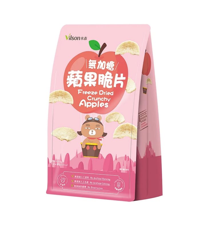 MyHuo Recommended Snacks 買貨推薦零食 - Vilson 米森無加糖蘋果脆片  - 8g*5