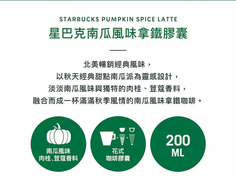 MYHUO Skincare Collection 買貨推薦保養 - 星巴克 南瓜風味拿鐵咖啡膠囊  - 12入