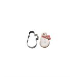 MYHUO LifeStyle - CAKELAND不銹鋼圍巾雪人餅乾模-1入